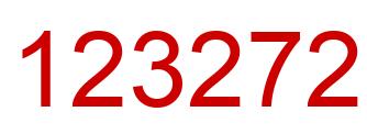 Number 123272 red image