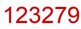 Number 123279 red image