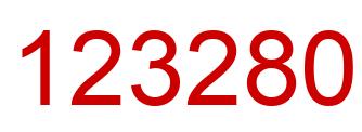 Number 123280 red image