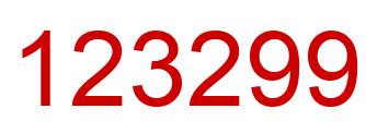 Número 123299 imagen rojo