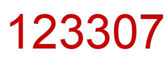 Número 123307 imagen rojo