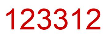 Number 123312 red image