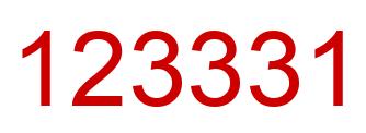 Number 123331 red image