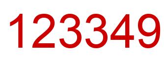 Number 123349 red image