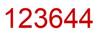 Número 123644 imagen rojo