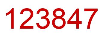 Number 123847 red image