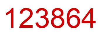 Number 123864 red image