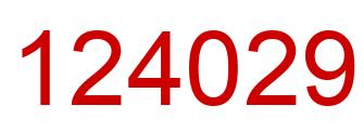 Number 124029 red image