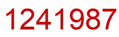 Number 1241987 red image
