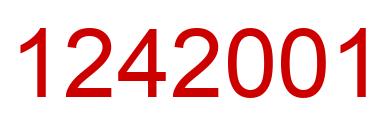 Number 1242001 red image
