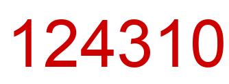 Number 124310 red image