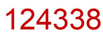 Number 124338 red image