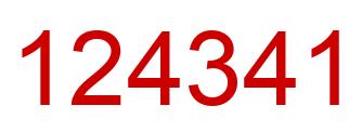 Number 124341 red image