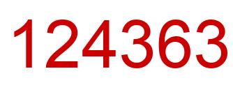 Number 124363 red image