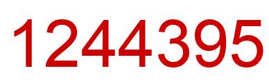 Number 1244395 red image
