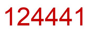 Number 124441 red image