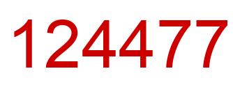 Number 124477 red image