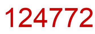 Number 124772 red image