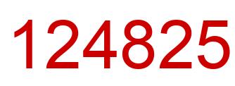 Number 124825 red image
