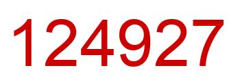 Number 124927 red image