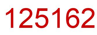 Number 125162 red image