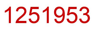 Number 1251953 red image