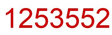 Número 1253552 imagen rojo