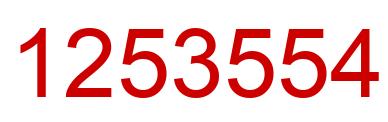 Number 1253554 red image