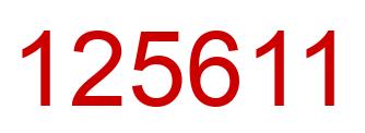 Number 125611 red image