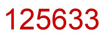 Number 125633 red image