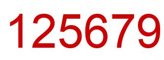 Number 125679 red image