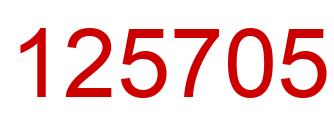 Number 125705 red image