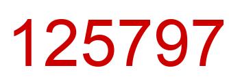 Number 125797 red image