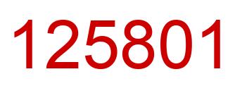 Number 125801 red image