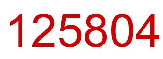 Number 125804 red image