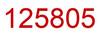 Number 125805 red image