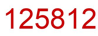 Number 125812 red image