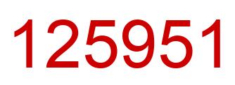 Number 125951 red image