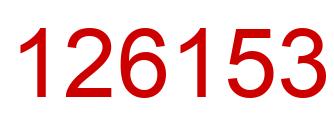 Number 126153 red image