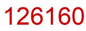 Number 126160 red image