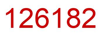 Number 126182 red image