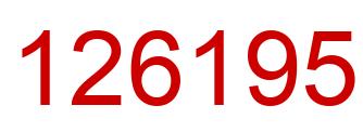 Number 126195 red image