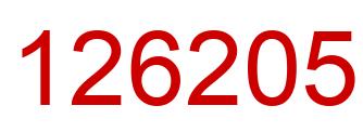 Number 126205 red image