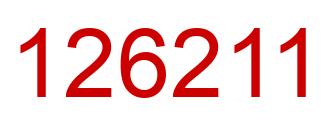 Number 126211 red image