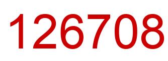 Number 126708 red image