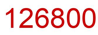 Number 126800 red image