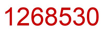 Number 1268530 red image