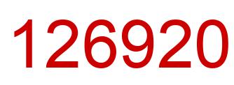 Number 126920 red image