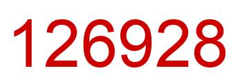 Number 126928 red image