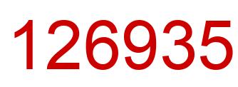 Number 126935 red image